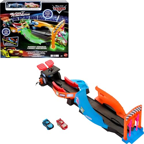Mattel Disney and Pixar Cars Glow Racers Track Set, Launch & Criss